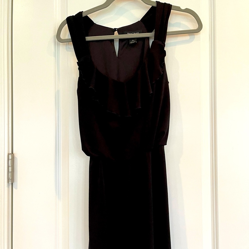 WHBM little black dress with ruffles